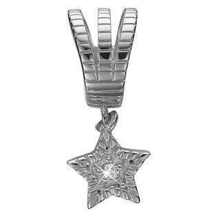 Christina Collect 925 sterling silver You're A Star Hanging star with white topaz in the middle, model 623-S128